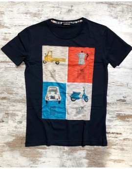 T-shirt Street22 col. blu