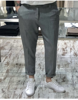 Pantalone mod. Capri col.grigio perla