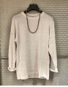 Maglia melange col. blu