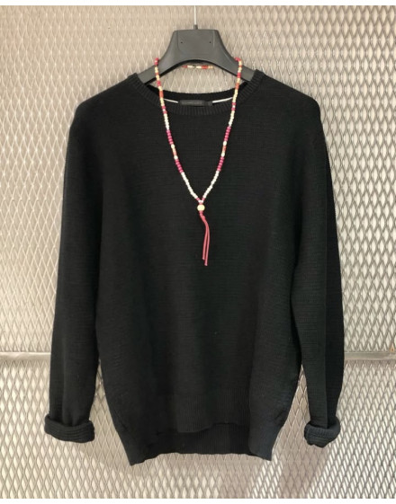 Maglia Gianni Lupo melange col. blu