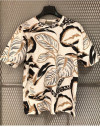 T-shirt Gianni Lupo floreale col. beige