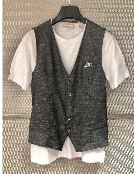 Gilet Street22 riga col. camel