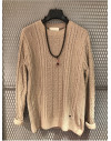Maglia Gianni Lupo ciniglia trecce col. beige