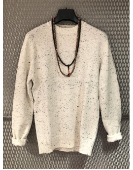 Maglione melange Street22 col. bianco
