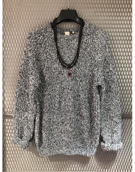 Maglione ciniglia melange