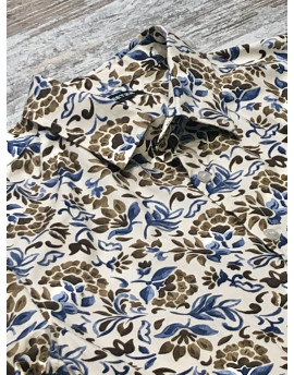Camicia Street22 fiori col. bianco